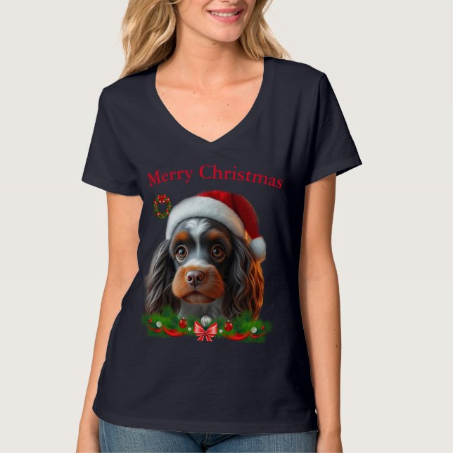 T-shirts de Noël pour chiens mignons (Devant)