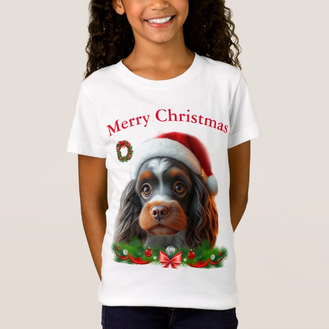 T-shirts de Noël pour chiens mignons (Devant)