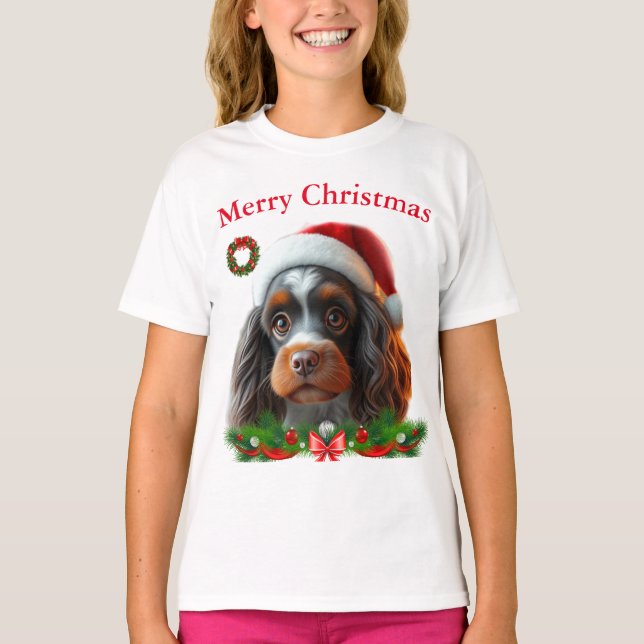 T-shirts de Noël pour chiens mignons (Devant)