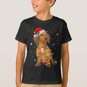 T-shirts de Noël pour chiens teckel arbre cadeaux