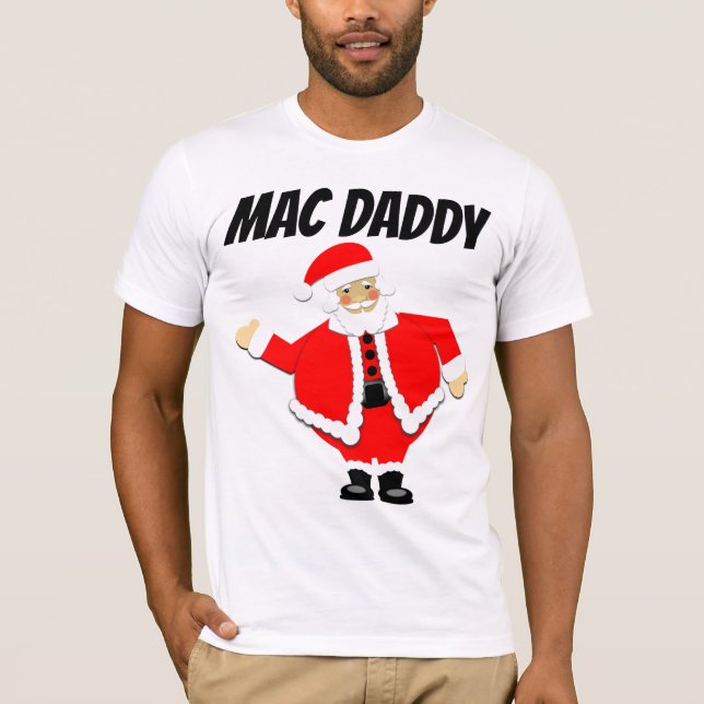 T-SHIRTS DE NOËL POUR HOMMES AMUSANTS, MAC DADDY (Devant)