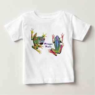 T-shirts de nourrisson de règle de grenouilles
