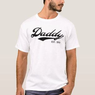 T-shirts de papa - est/depuis 2019 (personnalisé