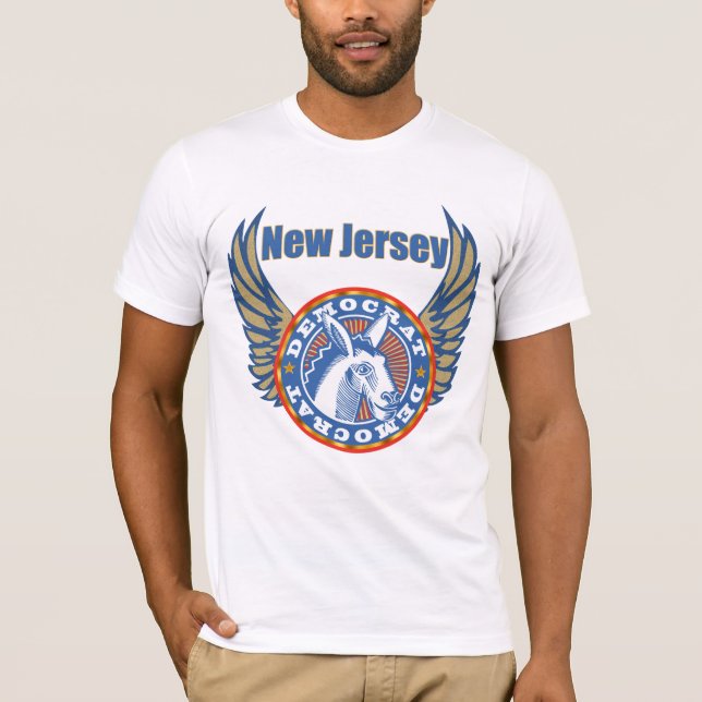 T-shirts de partie de Démocrate de New Jersey (Devant)