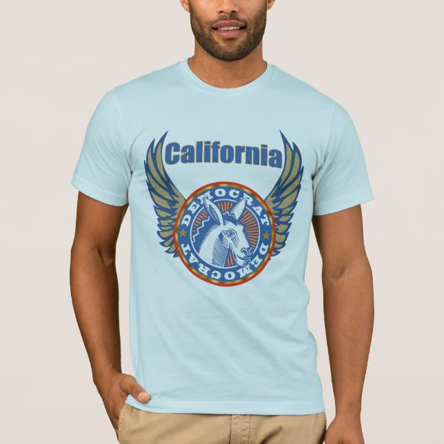 T-shirts de partie de la Californie Démocrate (Devant)