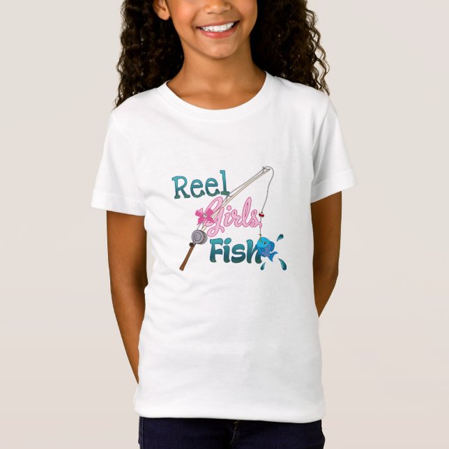 T-shirts de poissons de filles de bobine (Devant)