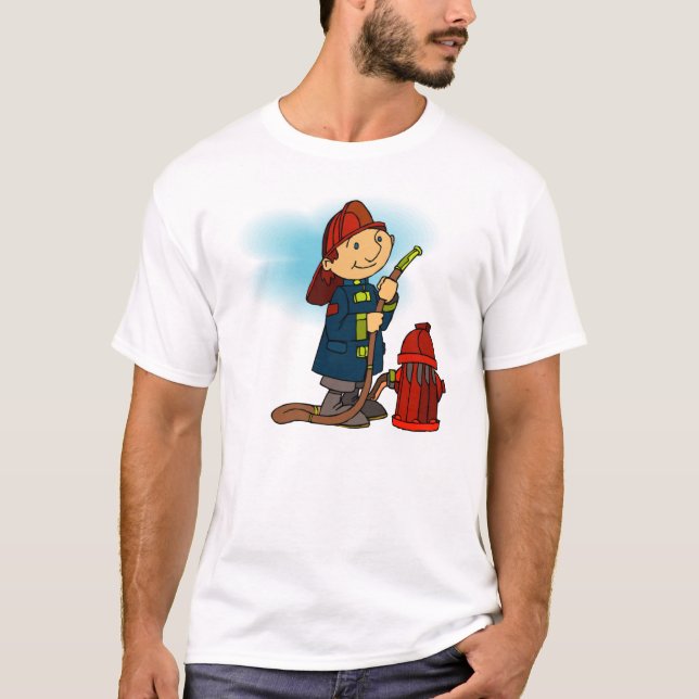 T-shirts de pompier d'enfants (Devant)