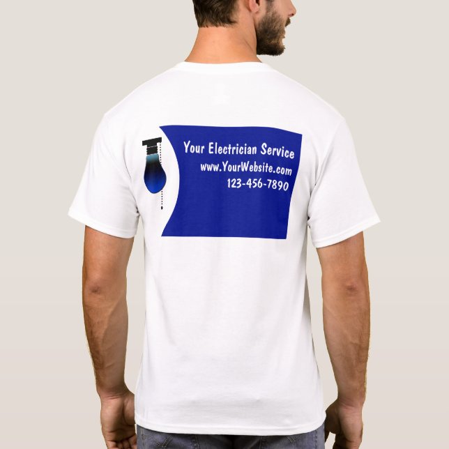 T-shirts de service d'électriciens (Dos)