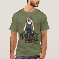 T-shirts de singe de graisse de mécanique