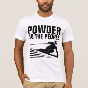 T-shirts de ski drôles sur la neige, POUDRE POUR L