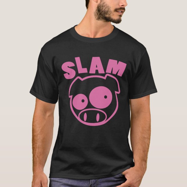 T-shirts de slampig de PORC de CLAQUEMENT (Devant)