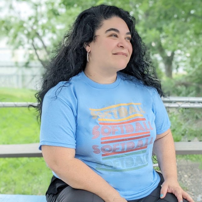 T-shirts de softball rétro de l'ADULTE UNISEX (Créateur téléchargé)