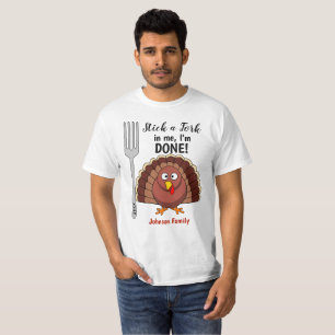 T-shirts de thanksgiving de famille - collez une