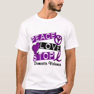 T-shirts de violence familiale d'ARRÊT d'AMOUR de