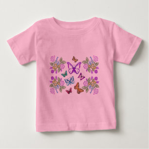 T-shirts d'enfant en bas âge de papillons