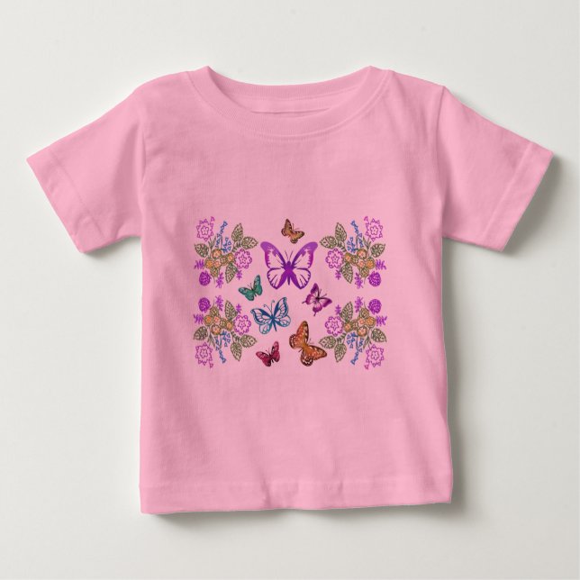 T-shirts d'enfant en bas âge de papillons (Devant)