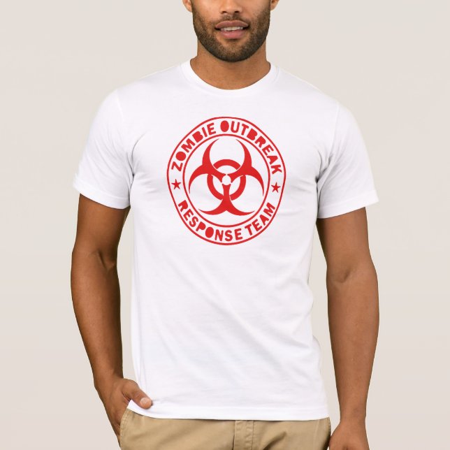 T-shirts d'équipe de réponse d'apocalypse de zombi (Devant)