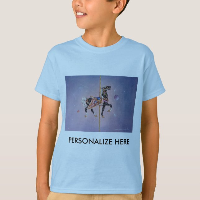 T-Shirts des Kindes - Petaluma Karussell Pferd 2 (Vorderseite)