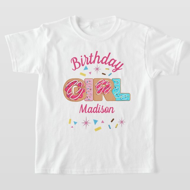 T-shirts Donut Birthday pour tout-petits (Poser)