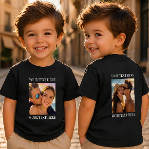 T-shirts double face, photo et texte personnalisés