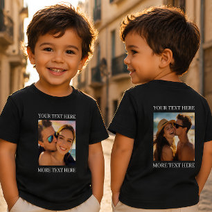 T-shirts double face, photo et texte personnalisés