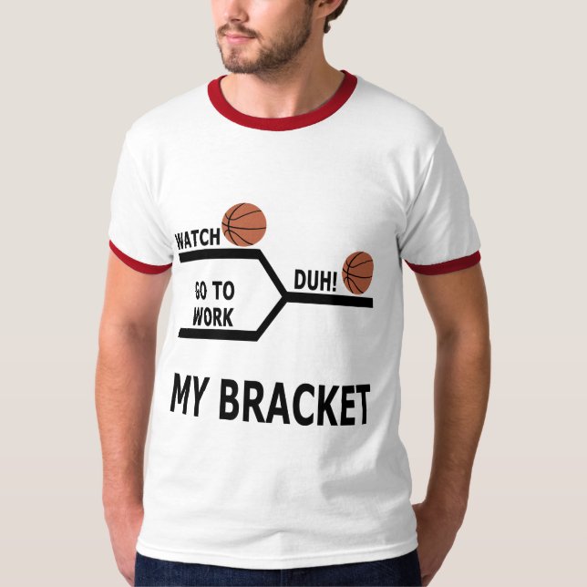 T-shirts drôle de parenthèse de basket-ball de (Devant)