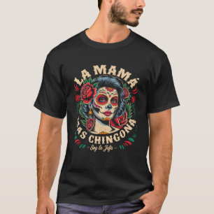 T-shirts drôles La Mamá Mas Chingona pour femmes m