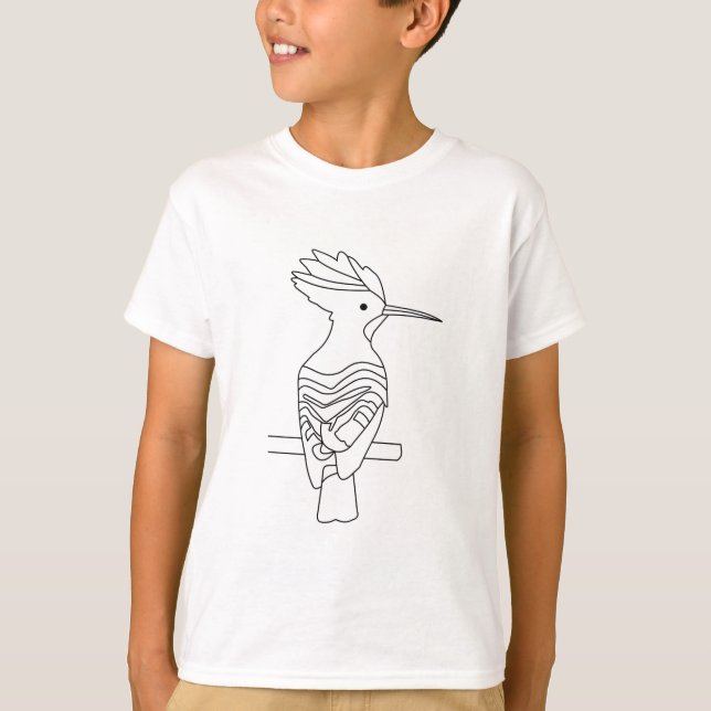 T-shirts drôles pour enfants Hoopoe (Devant)