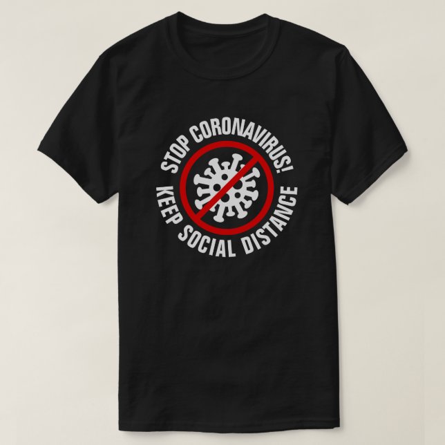 T-shirts du logo Stop CoronaVirus Covid19 (Design devant)