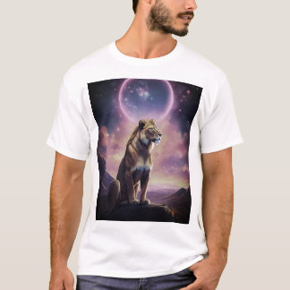 T-shirts en verre de Lion géométrique