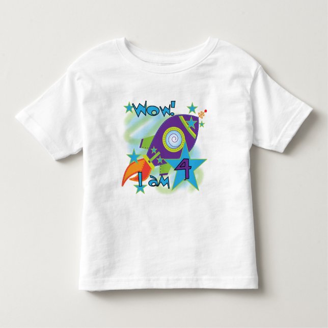 T-shirts et cadeaux 4e anniversaire Rocket Ship (Devant)