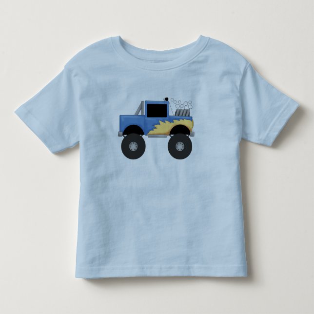 T-shirts et cadeaux bleus de camion de monstre (Devant)