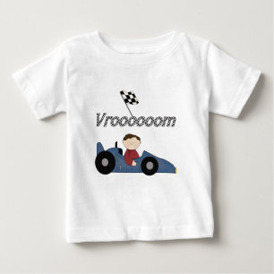 T-shirts et cadeaux bleus de voiture de course