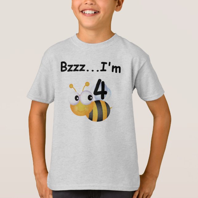 T-shirts et cadeaux Buzz Bumblebee 4e anniversaire (Devant)