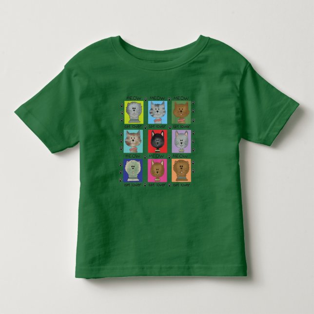 T-shirts et cadeaux d'amoureux des chats de Meow (Devant)
