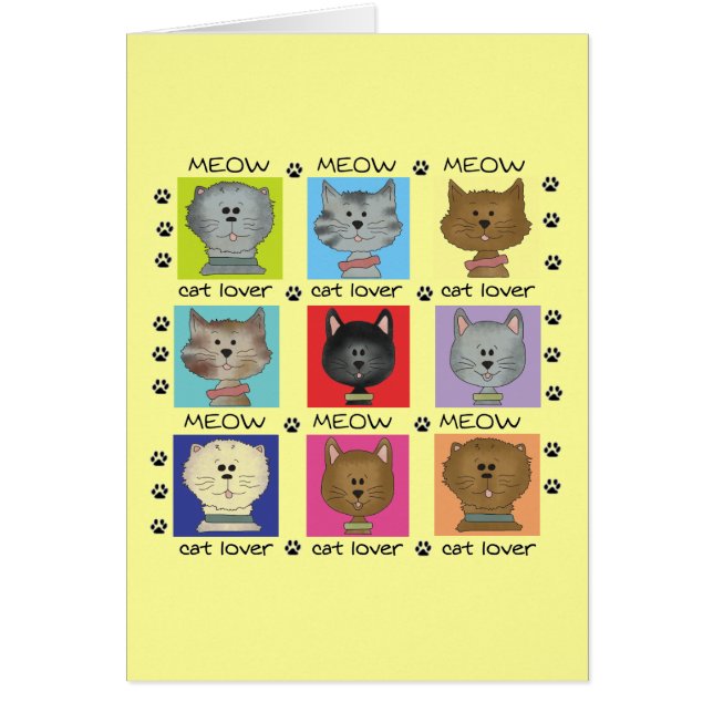 T-shirts et cadeaux d'amoureux des chats de Meow (Devant)