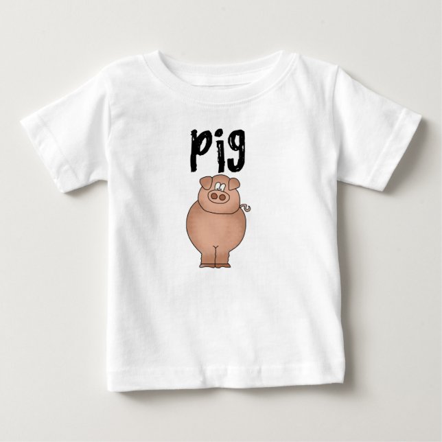 T-shirts et cadeaux d'animal de ferme de porc (Devant)