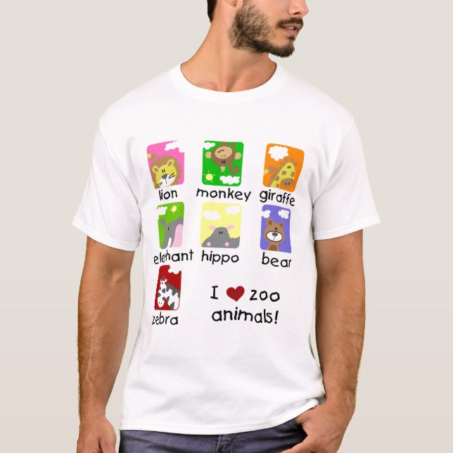 T-shirts et cadeaux d'animaux de zoo (Devant)