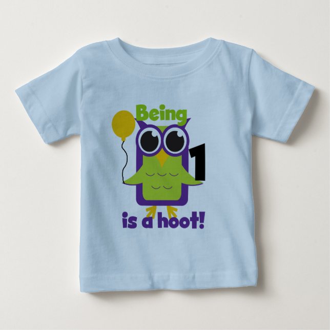 T-shirts et cadeaux d'anniversaire de Hoot Owl 1er (Devant)