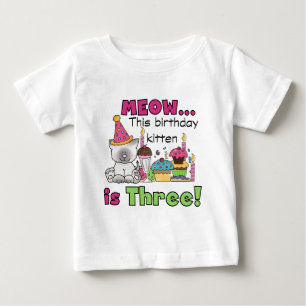 T-shirts et cadeaux d'anniversaire de la 3e Kitten