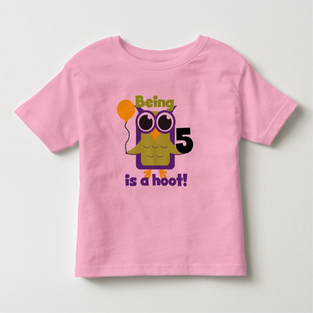 T-shirts et cadeaux de 5 ans de Hoot Owl (Devant)
