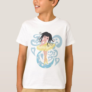 T-shirts et cadeaux de ballerine de cheveux noirs