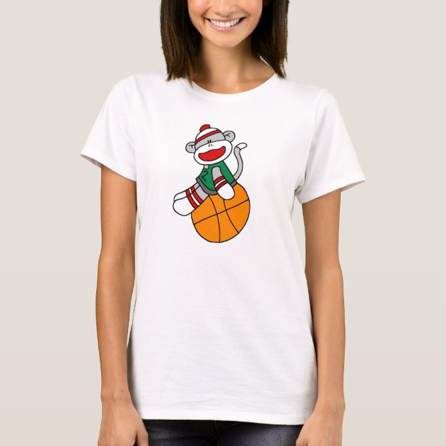 T-shirts et cadeaux de basket-ball de singe de (Devant)