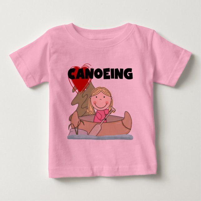 T-shirts et cadeaux de canoë-kayak de coeur (Devant)