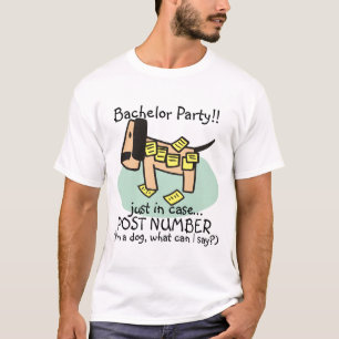 T-shirts et cadeaux de chien de la fête de bachelo