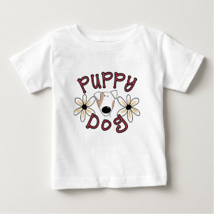 T-shirts et cadeaux de chiot de fleurs