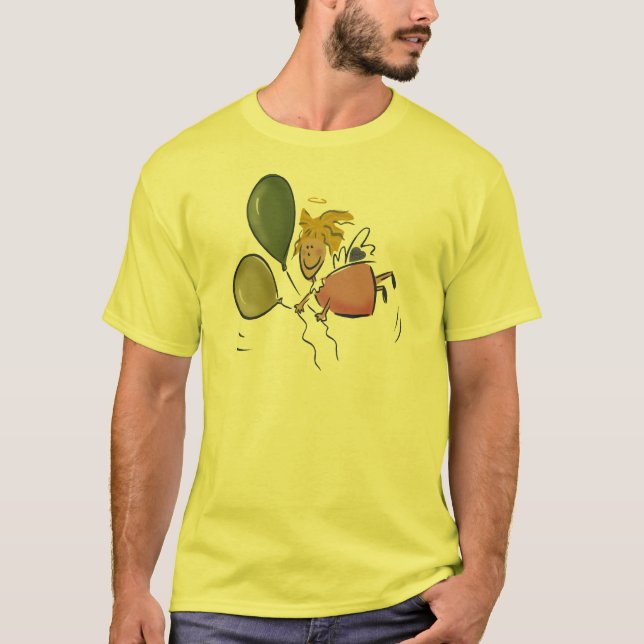 T-shirts et cadeaux de cupidon de visage d'ange (Devant)