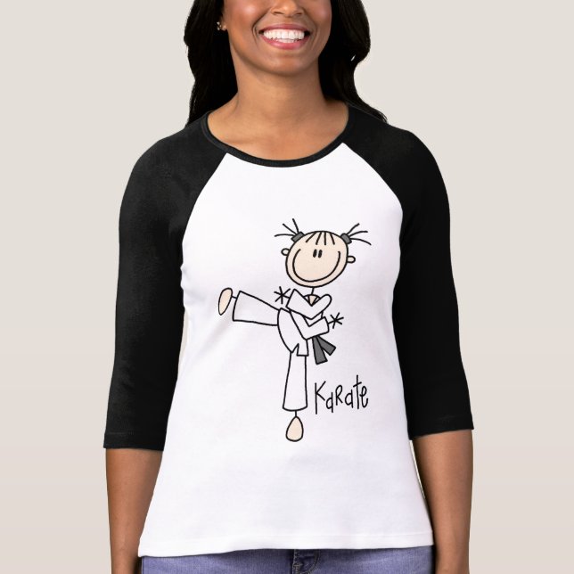 T-shirts et cadeaux de fille de karaté (Devant)