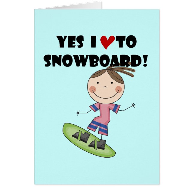 T-shirts et cadeaux de fille de snowboarding (Devant)