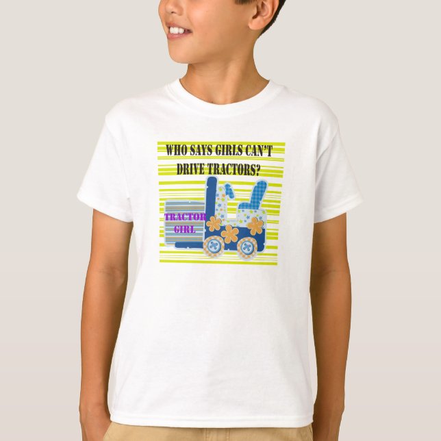T-shirts et cadeaux de fille de tracteur (Devant)